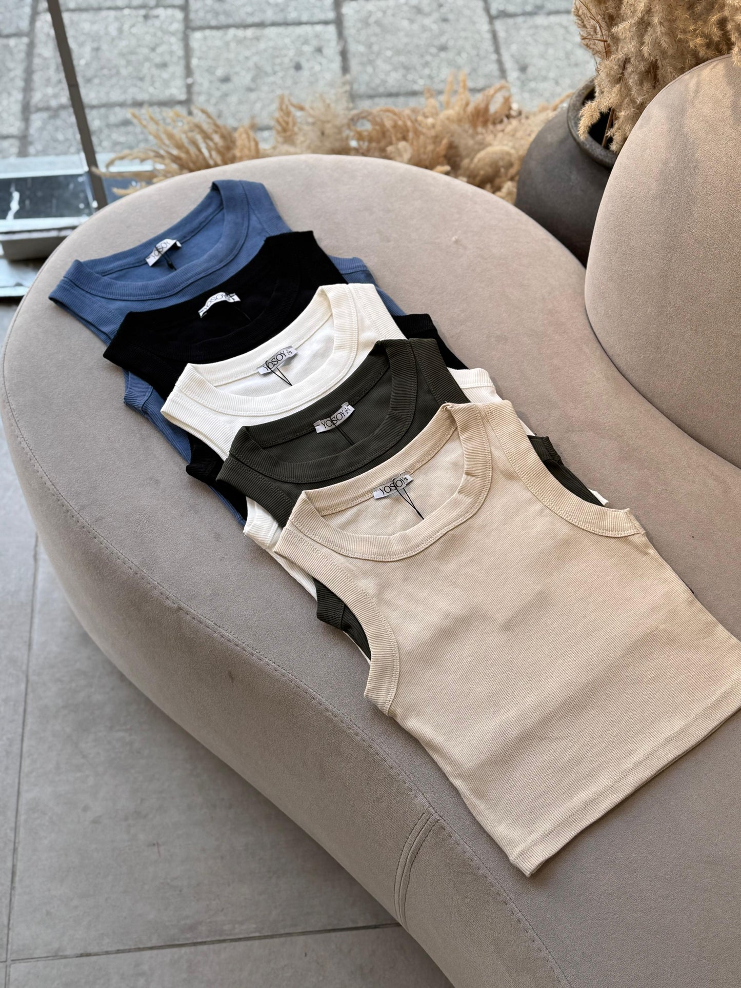 Kanotiere ribbed Crop
