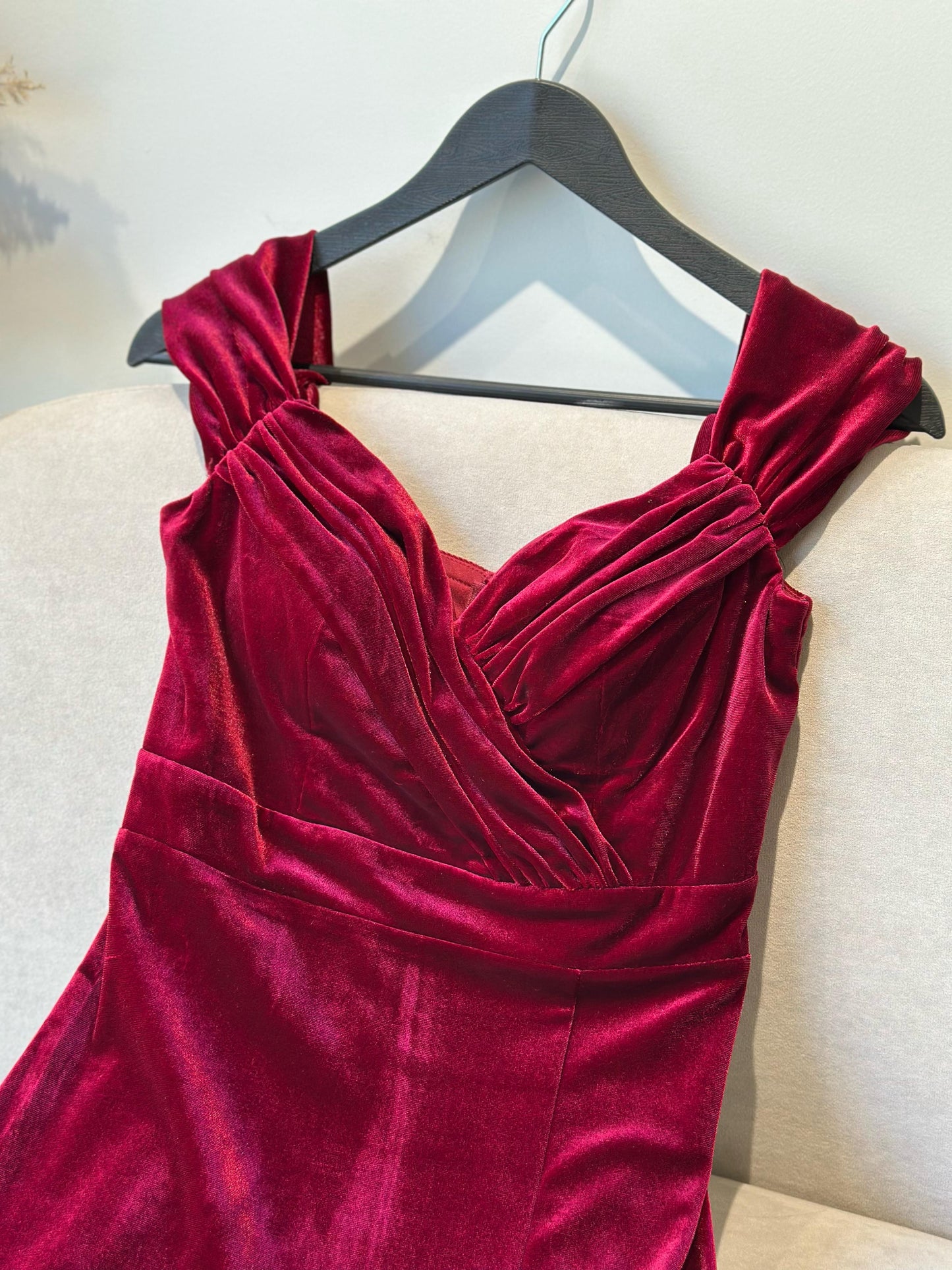 Fustan bordo evening