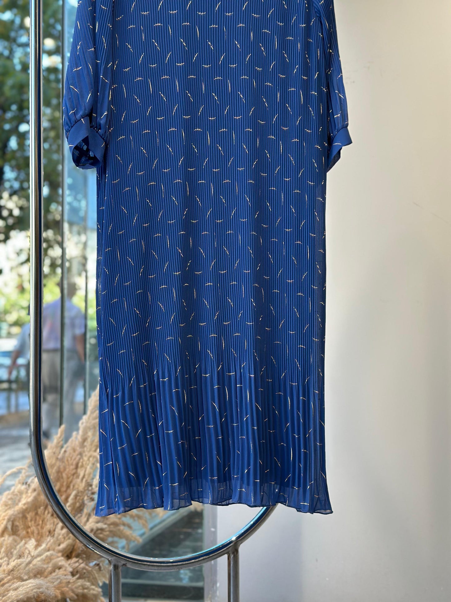 Fustan Blu me print