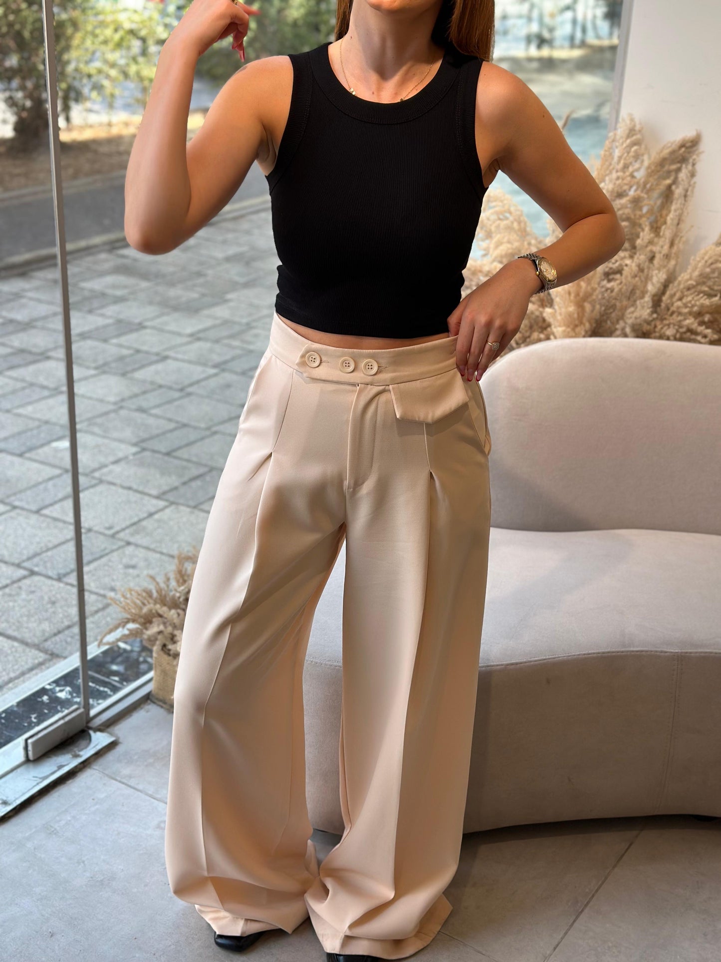 Kanotiere ribbed Crop