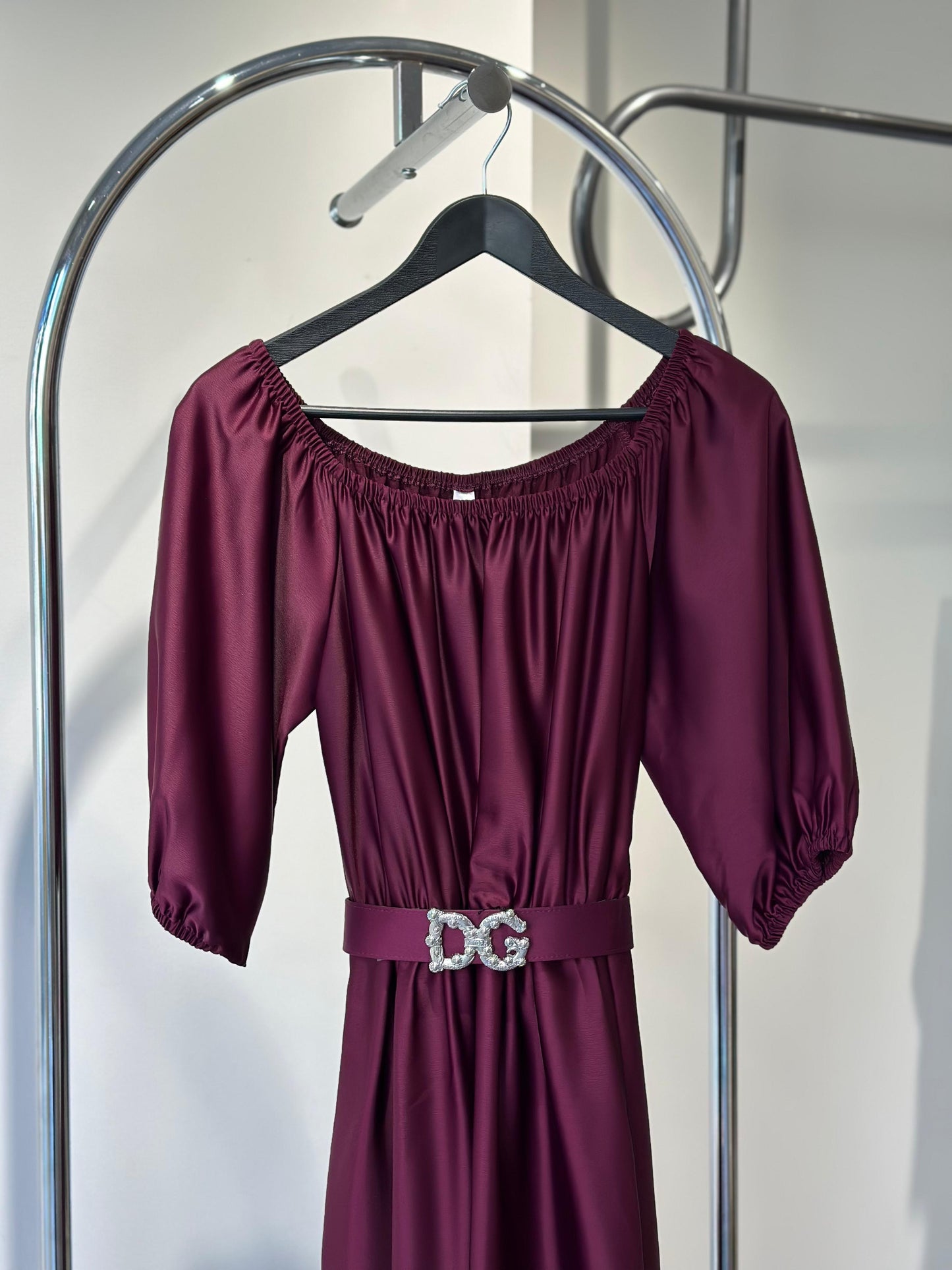 Fustan Midi Bordo
