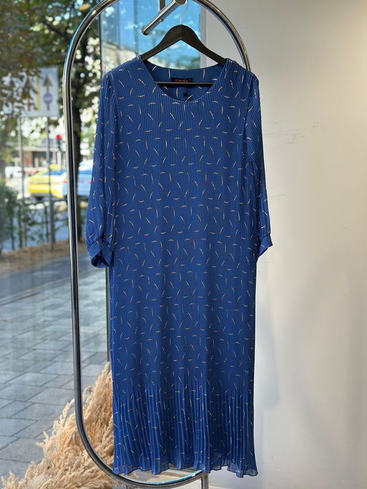 Fustan Blu me print
