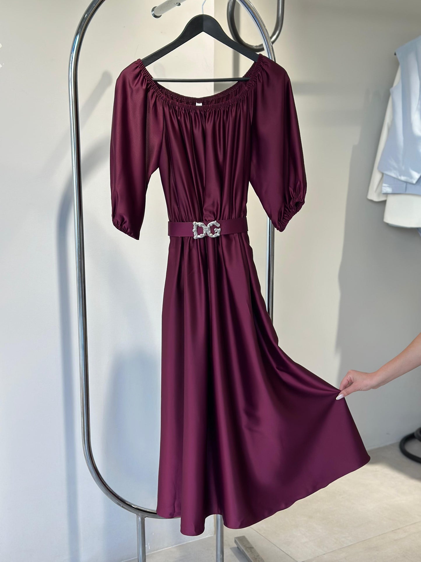 Fustan Midi Bordo