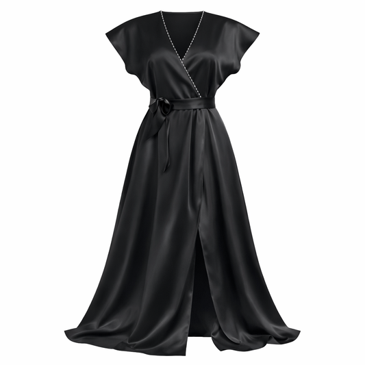 Fustan black “Flow”